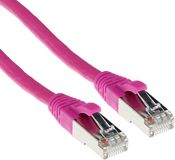 ACT Roze 1,00 meter SFTP CAT6A patchkabel snagless met RJ45 connectoren FB2401