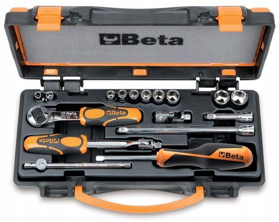 Beta 17-delige Doppenset Inch 1/4" met Accessoires