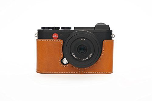 TP Originele Handgemaakte Echt Lederen Half Camera Case Tas Cover voor Leica CL - Sandy Brown