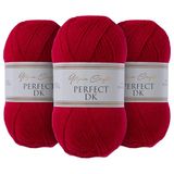 Utopia Crafts DK Double Knitting Yarn 3x 100g (Red Apple)