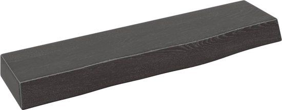 vidaXL Wandschap 40x10x4 cm behandeld massief eikenhout donkerbruin