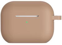 CHPN Goodies and Living Groothandel Lichtbruin siliconen hoesje geschikt voor Apple AirPods 4 - Beige/Zand - Softcase