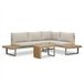 Melbourne chaise longue set voor balkon 4 personen | aluminium + polywood | beige | 3-delig - 250x175cm