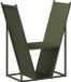 vidaXL - Porte-bûches - 69,5x35x81 cm - Acier laminé à froid - Vert olive