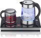 Heinrich's HTS 7951 Waterkoker - Theestation - Theezetter - Zwart, Rvs, Glas