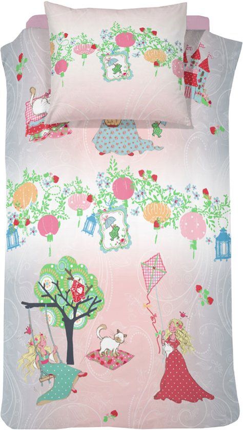 Cinderella Dreamland dekbedovertrek 1-persoons 140x200/220 cm + 1 sloop - Roze