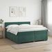 Maison Exclusive Lit boxspring exclusif avec matelas et éclairage LED, couleur vert foncé, dimensions 200 x 200 cm, revêtement en velours