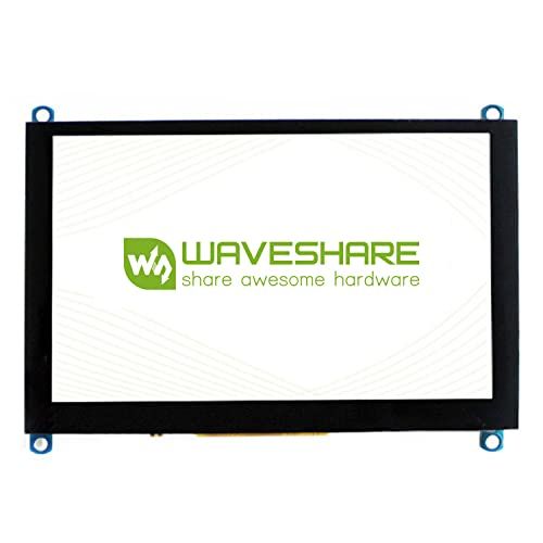 Waveshare 5 inch Display for Raspberry Pi 4 Capacitive Touchscreen HDMI LCD (H) 800x480 Resolution Supports All Raspberry Pi/Windows 10/8.1/8/7 Computer Monitor/Game Console/Multi mini-PC BB Black