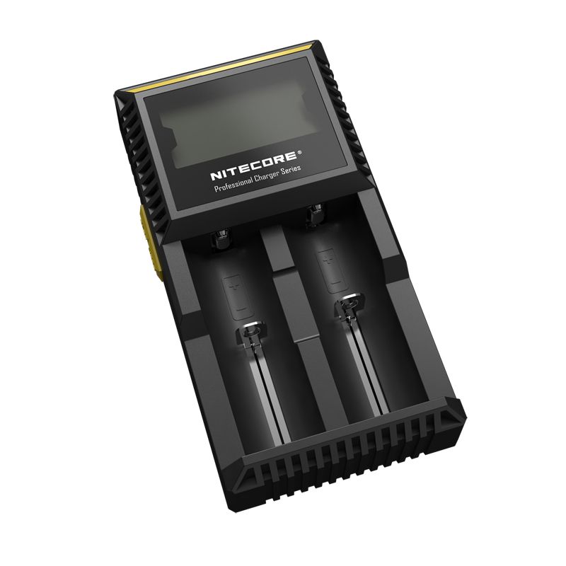 Nitecore D2 Batterij-oplader - Huishoudelijke batterij - AC, DC - Zwart