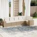 Maison Exclusive - Ensemble de meubles de jardin 6 pièces avec canapé et coussins, beige, en polyrotin