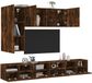vidaXL Ensemble de meubles TV 5 pièces bois d'ingénierie chêne fumé