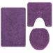 VidaXL Antislip Badmat Set 3 stuks Paars 50 x 80 cm PP