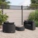 Maison Exclusive - Ensemble de meubles de jardin 5 pièces avec canapé et coussins, noir, en polyrotin