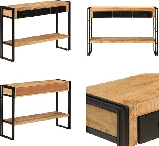 vidaXL Wandtafel 110x30x76 cm massief mangohout