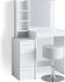 Vicco Kaptafel Meryl, Wit, 80 cm met spiegel en kruk