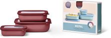 Mepal - Multikom Cirqula vershouddoos set - 500 + 1000 + 2000 ml - Rechthoekig - Vivid mauve