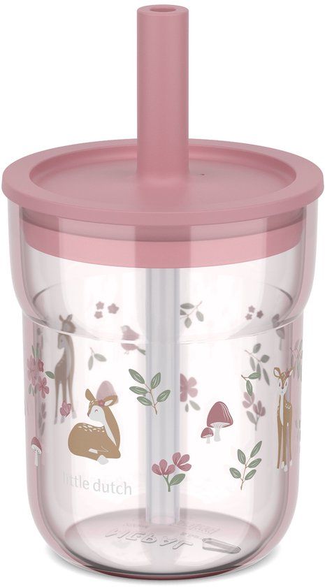 Mepal Mio Kinderbeker met rietje Little Dutch - 250 ml - Fairy Garden
