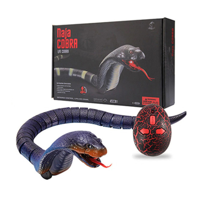 Stuff Certified RC Cobra Viper met Afstandsbediening - Slang Speelgoed Bestuurbaar Robot Dier Blauw