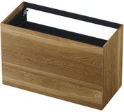 INK - Onderkast 2 Laden Push To Open 65cm Echt Hout - 1000x450x650 Mm - Massief Eiken Aqua