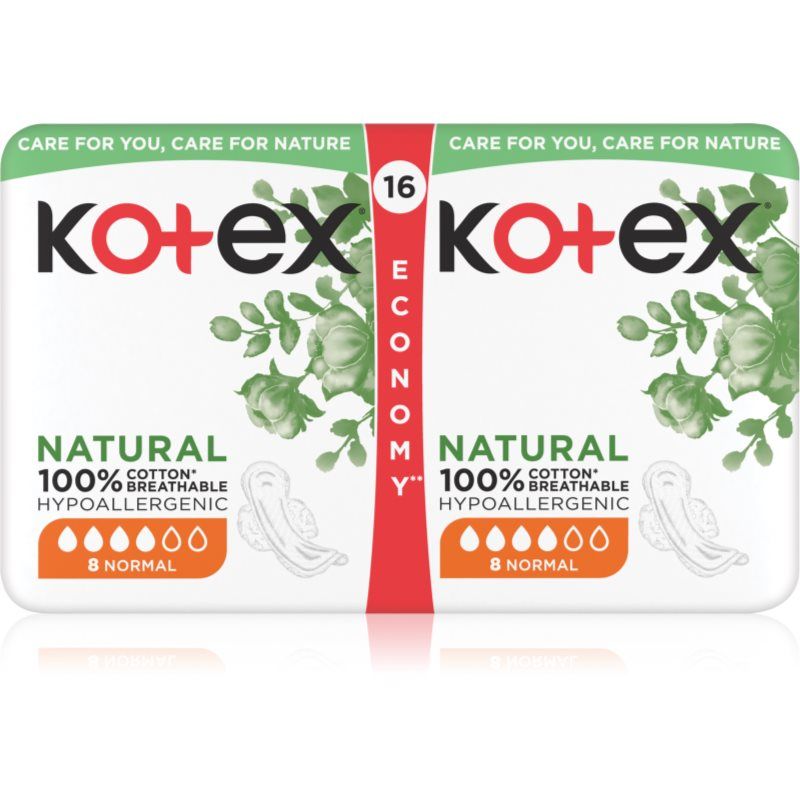 Kotex Natural Normal Sanitary Napkins 16 pads