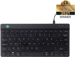 R-Go Tools Compact Break Toetsenbord AZERTY (BE) - Zwart - Bedraad