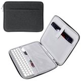 MoKo 9-11 Inch Tablet Sleeve, Protective Carrying Bag with Two Compartments Fits New iPad Air/Pro 11 inch 2024, iPad Air 5/4th 10.9, iPad 9/8/7th 10.2, iPad 10th 10.9, Tab S8/S9 11, Black & Gray