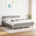 Maison Exclusive - Sommier à lattes de lit avec matelas gris clair 160x200cm tissu