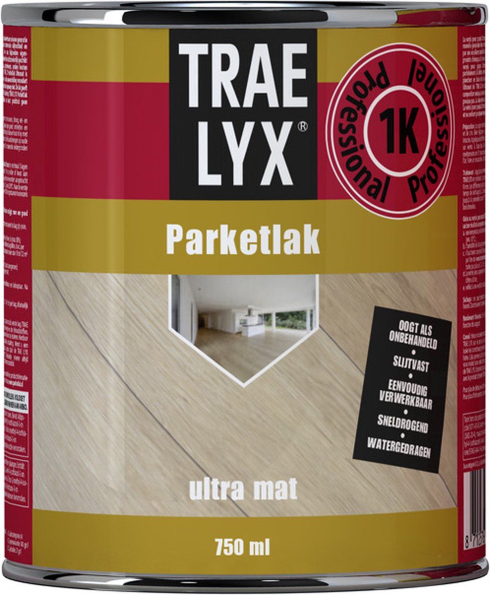 Trae Lyx Parketlak Ultra Mat - 2,5 Liter - Blank - 8712576306852
