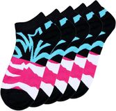 Unabux Sneakersokken Dierenprint 5-Pack Unisex Maat 37-40 Poppy