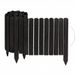 Creative Home Bordure de gazon Bordure en bois 200 x 40 cm (L x H) noir