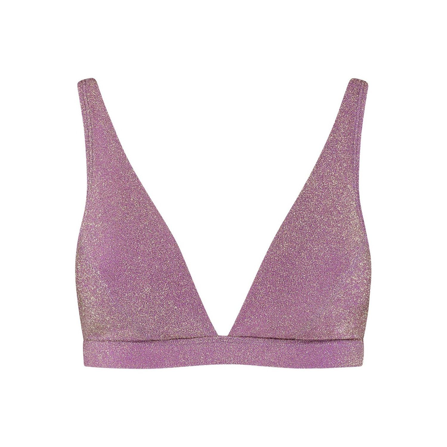 Beachlife Limited voorgevormde bikinitop met lurex mauve