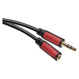 Emos 2335050050 audio kabel 5 m 3.5mm Zwart, Rood