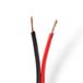 Nedis CABR2500BK1000 - Câble audio - 100 m - Noir, Rouge