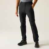 Regatta Afritsbare Broek Hiking Heren Waterdicht Ademend Lichtgewicht Zwart Polyester