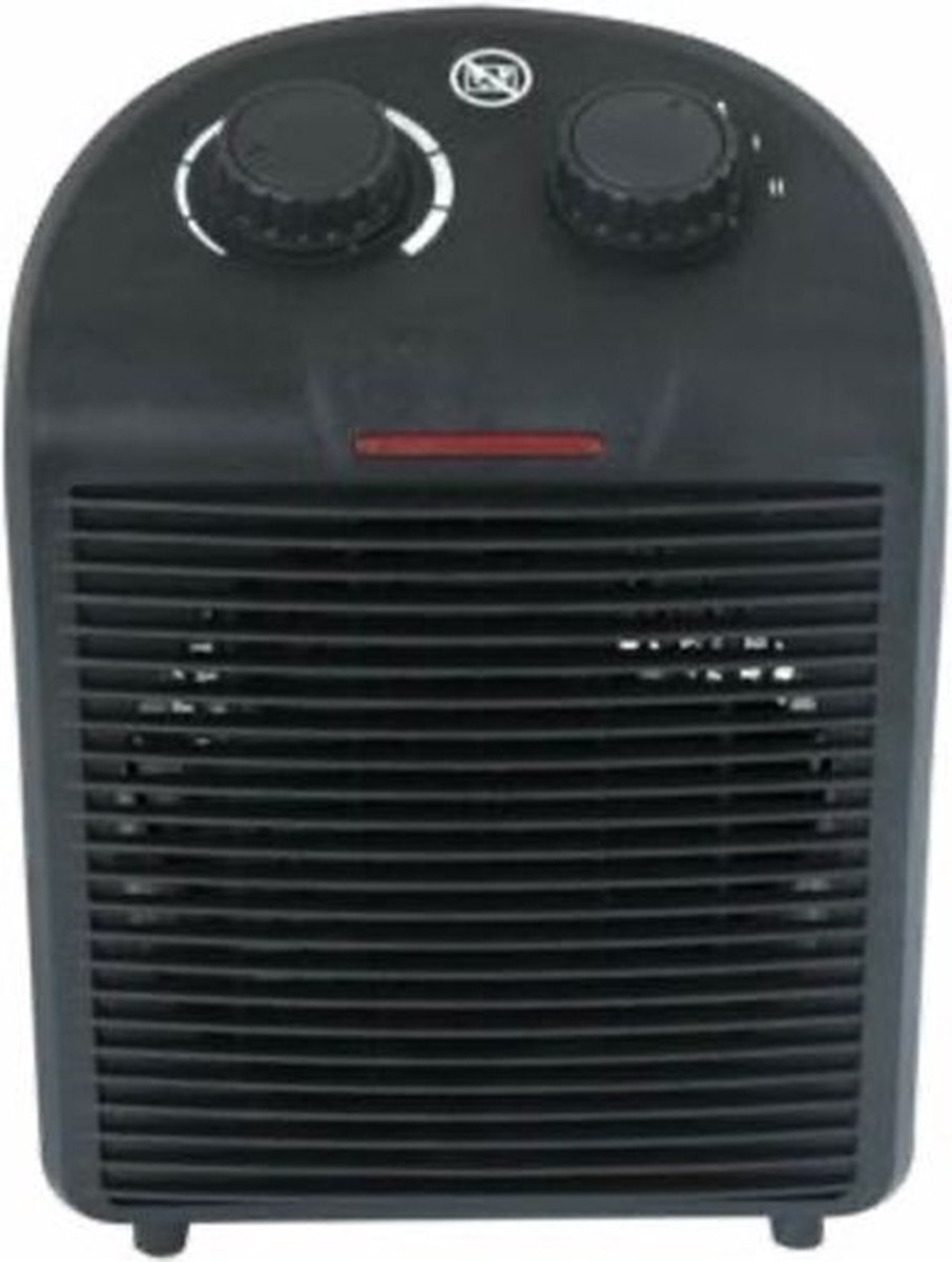 HOT Serie Ventilatorkachel 2000W - 2 Warmtestanden - Zwart