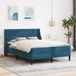 Maison Exclusive - Lit exclusif - Structure de lit avec matelas, bleu, 140 x 190 cm, en velours
