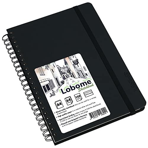 Lobome Schetsblok A4 | 64 vellen met 150gsm wit papier en spiraalbinding