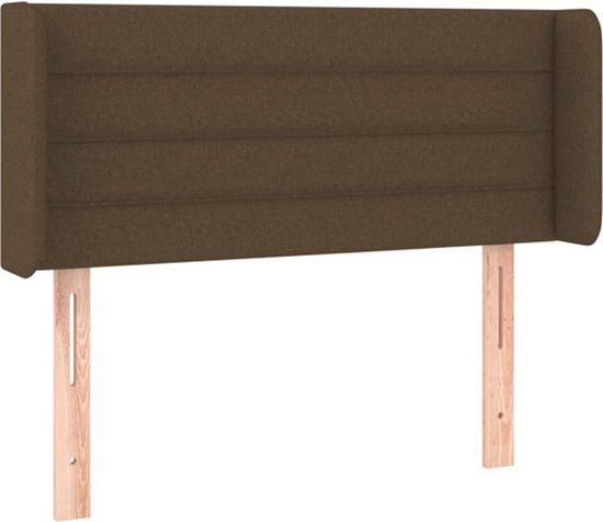 vidaXL Hoofdbord met randen 83x16x78/88 cm stof donkerbruin