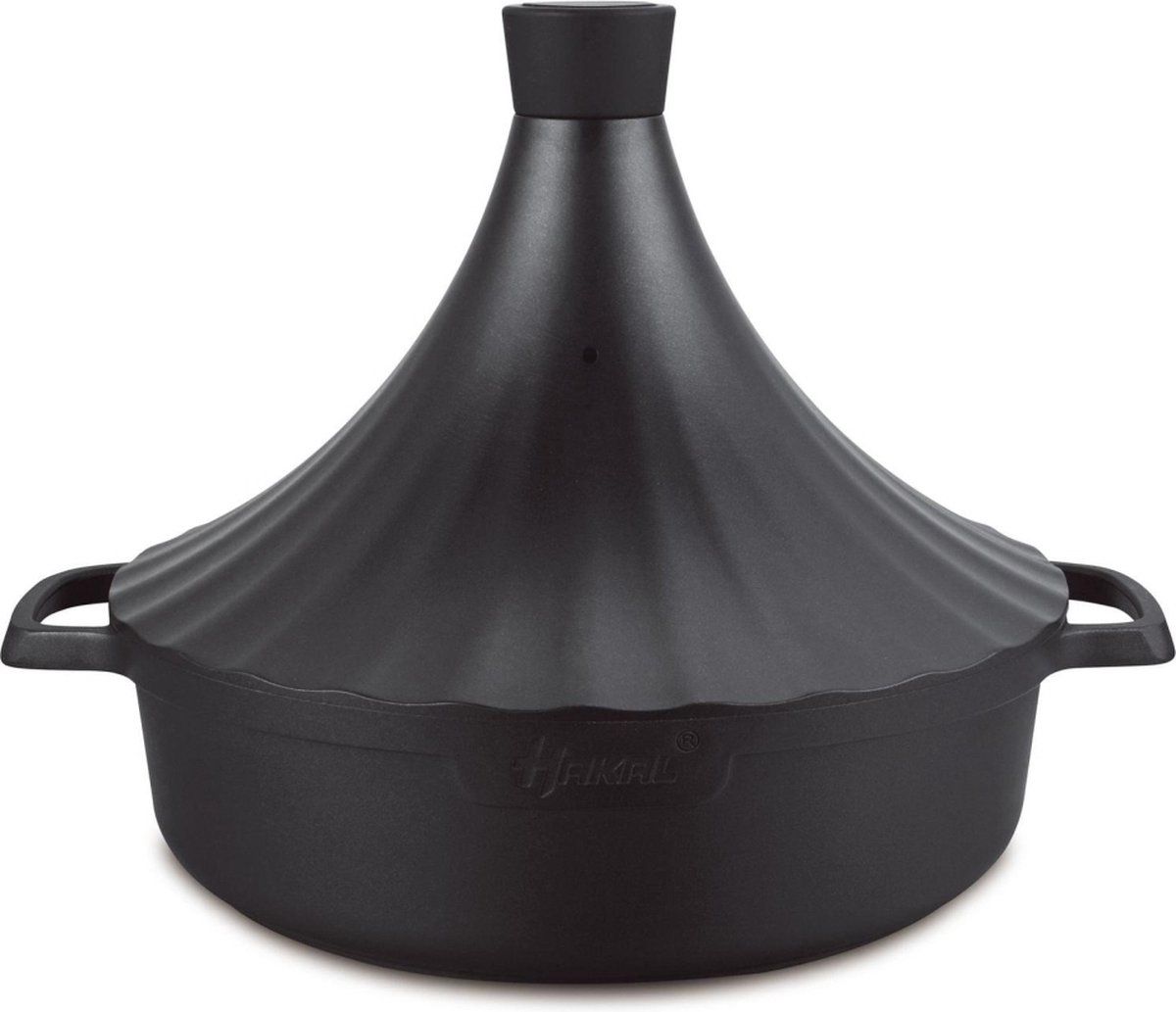 Hakal Tajine van gegoten aluminium | Matt black | Ø 28cm