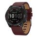 By Qubix - Leren bandje - Roodbruin - 26mm Quickfit - Geschikt voor Garmin Fenix 7X / 6X / 5X