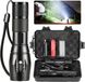 YONO Militaire LED Zaklamp - Oplaadbaar - 1500 Lumen - Zwart