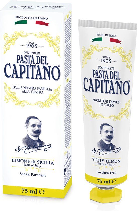 Europharma Group Pasta del Capitano 1905 Sicily Lemon Tandpasta - 75 ml - Met fluoride