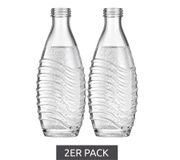 SodaStream Lot de 2 carafes en verre robustes, 0,7 litre, noir/transparent (reconditionné)
