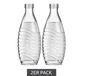 SodaStream Lot de 2 carafes en verre robustes, 0,7 litre, noir/transparent (reconditionné)