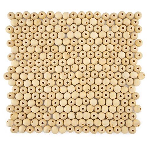 MCE-Commerce A5410300 houten ballen met boring 10 mm, 300 stuks, hout, natuur