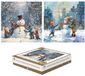 Tallon 12 Luxe Kerstkaarten Vierkant Snowman