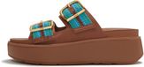 FitFlop Gen-FF Max Buckle Stripe-Webbing Two-Bar Slides BRUIN - Maat 37
