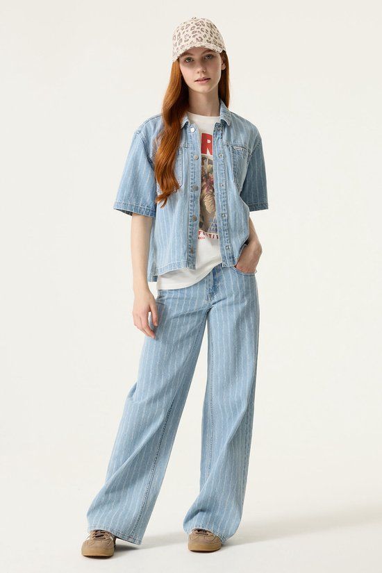 Garcia N262723 Meisjes Wide Fit Jeans Blauw