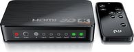 Primewire Commutateur HDMI avec 5 ports, 4K Ultra HD à 60 Hz, HDMI 2.0b, avec télécommande et alimentation, HDR, compatible 3D, couleur profonde 48 bits, noir