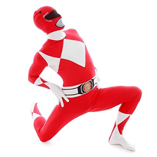 Morphsuits Officieel rood Power Ranger kostuum voor volwassenen - M (150cm-162cm)